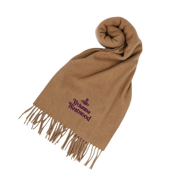 ヴィヴィアンウエストウッド VIVIENNE WESTWOOD マフラー 24-W00Q7-C407 レディース メンズ キャメル マフラー